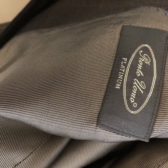 Pronto Uomo Checkered Brown Blue Sport Coat 46R - Picture 4 of 7